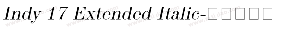 Indy 17 Extended Italic字体转换